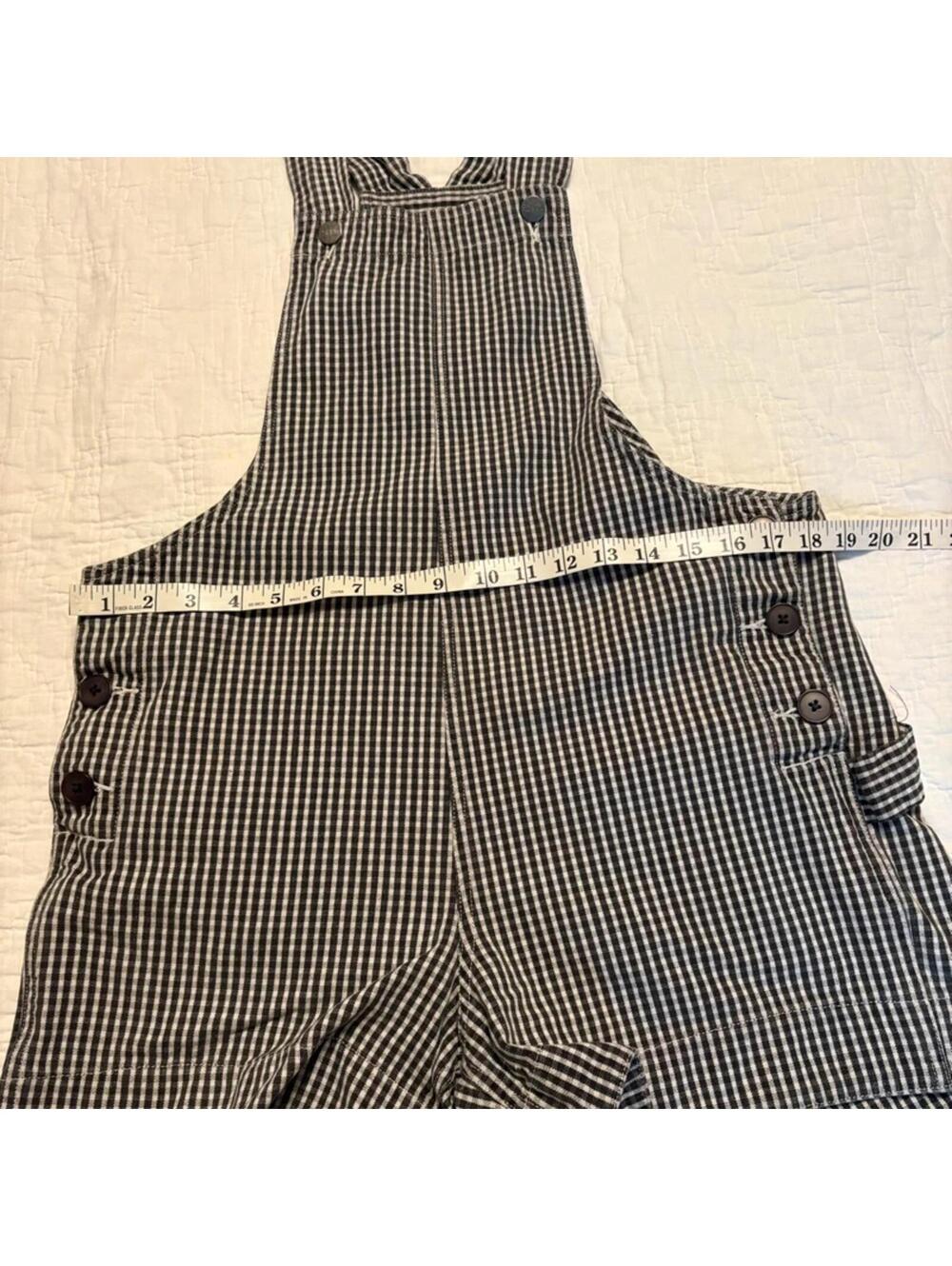 Vintage Esprit Gingham Shortalls/Overalls Size Medium - Picture 3 of 6